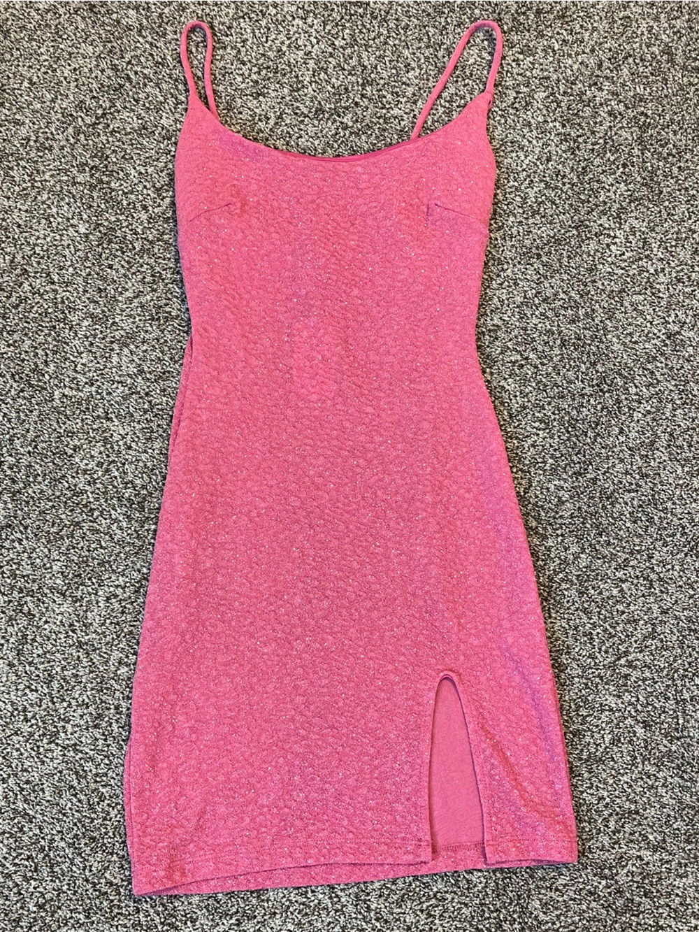 Windsor Pink Glitter Bodycon Mini Homecoming Dress
